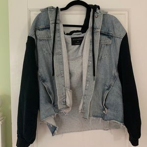 ALLSAINTS denim sweatshirt jacket (never worn!)